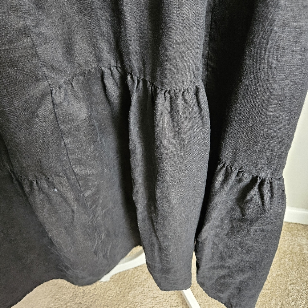 Quince Black Midi Sundress with Tiered Skirt - Picture 8 of 13